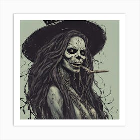 Witch In A Hat Art Print