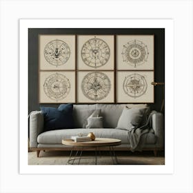 Compass Set Art Print