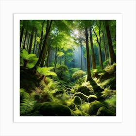 Mossy Forest 1 Art Print