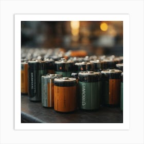 Row Of Batteries Affiche