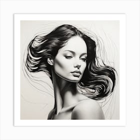 Portrait Of A Woman 4 Art Print