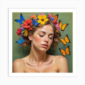 Whimsical Serenity A Portrait Of Nature And Grace (9) Art Print