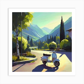 Vespa Painting Art Print