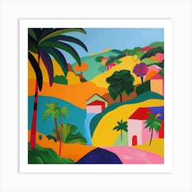 Abstract Travel Collection Trinidad Tobago 3 Art Print