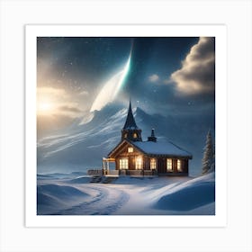 Church In The Snow Art Print