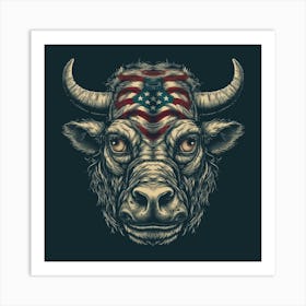 American Bull Head Art Print