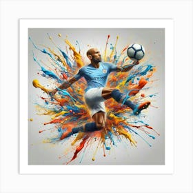 Manchester City Soccer Player 1 Art Print