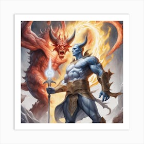 Demon Vs Demon Art Print