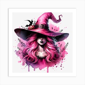 Pink Witch Art Print