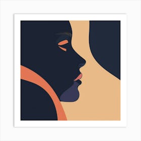 Silhouette Of A Woman Art Print