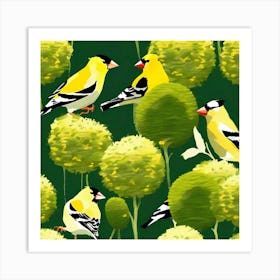 Goldfinches Art Print