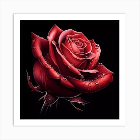 Red Rose Art Print