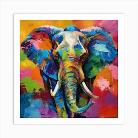 Colorful Elephant 9 Art Print