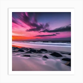 Sunset At The Beach 564 Art Print