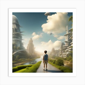 Futuristic Cityscape 219 Art Print