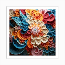 Quilling Art Art Print