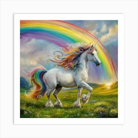 Rainbow Unicorn Art Print