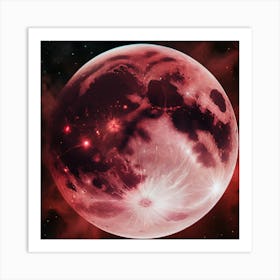 Red Moon Art Print