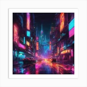 Neon City Art Print