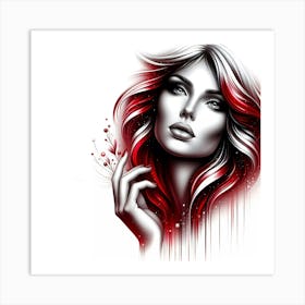 Woman With Red Hair Art Print