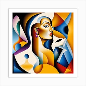 Her in abstract 3 Art Print