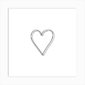 Heart Drawing Art Print