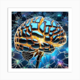 Brain In 3d Art Print