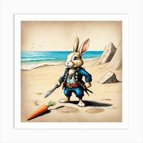 Pirate Bunny 6 Art Print