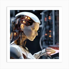 Robot Woman 1 Art Print