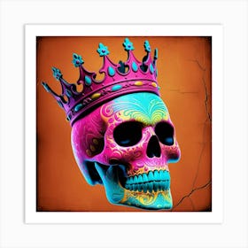 Skull With Crown Art Print