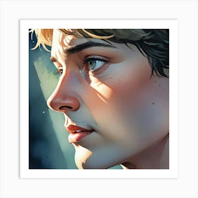 Boy With The Blue Eyes Art Print