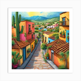 Mexican Village 1 Art Print