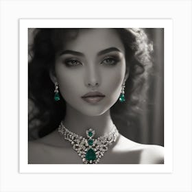 Emerald Beauty Art Print