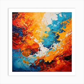 Abstract drawing oil painting Art Print