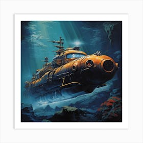 Submarine Ship Art Print
