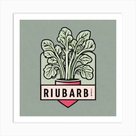 Rhubarb Logo Art Print