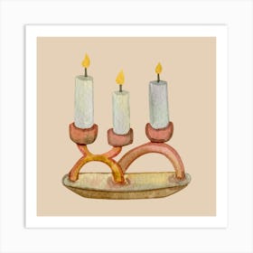 Three Candles Art Print