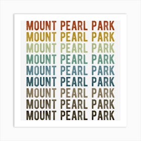 Mount Pearl Park City Canada Retro Art Print