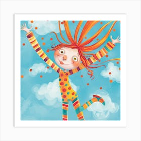 Girl In The Sky 1 Art Print