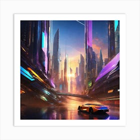 Futuristic City 139 Art Print