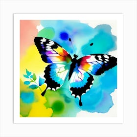 Butterfly Watercolor Painting 3 Art Print