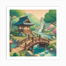 Japanese Garden Art Print