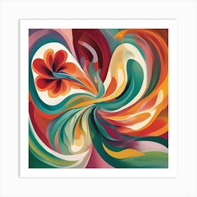 Georgia O'Keeffe inspired abstract composition 3 Art Print