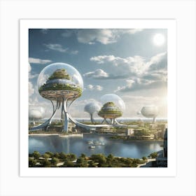 Futuristic City 119 Art Print