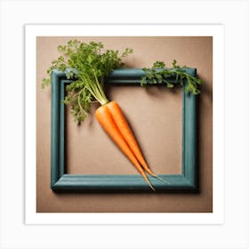 Carrots In A Frame 34 Art Print