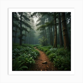 Foggy Forest 1 Art Print