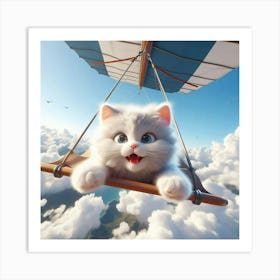 Cat In The Sky 3 Art Print