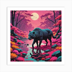 Wolf In The Forest Art Print