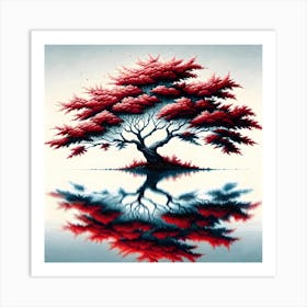 Red Tree Art Print