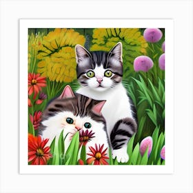 Adorable Cats Art Print